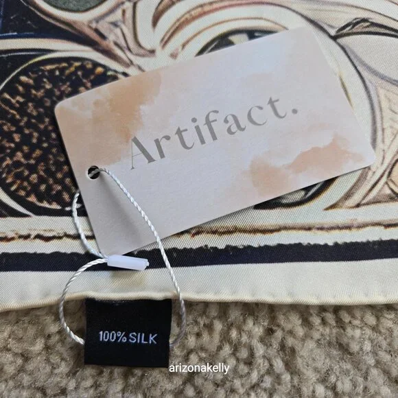 NWT Artifact Silk Scarf "Blueberries" William Morris Arts & Crafts - Picture 4 of 12